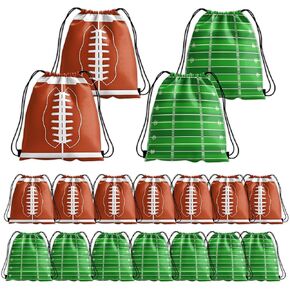 20 Pcs Football Drawstring Backpack Reusable Football Gift Bags for Party Travel Favors,for Birthday Party Decorations Gym Traveling