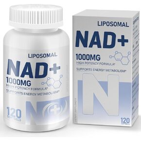 مكملات شحمية نقية NAD+ 1000 ملغ ، وعالية NAD ، والامتصاص العالي ، وزيادة الطاقة وإصلاح الحمض النووي ، والدفاع الشيخوخة وظائف الدماغ | 120 Softgels