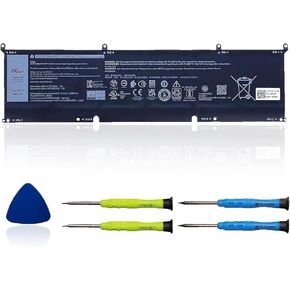 بطارية كمبيوتر محمول HK6N5 متوافقة مع Dell XPS 9370 9380 7390 Inspiron 5390 5391 7490 Vostro 5390 5391 Latitude 3301 Inspiron 7390 7391 2 في 1 سلسلة DXGH8 0H754V 0DGV24 0WDK63 7.6V 45Wh 5618 ماه