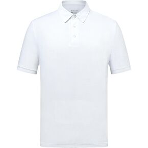 Men's Lightweight Golf Polo Shirt, Stretch Quick Dry Solid Tennis Shirt, Moisture Wicking Short Sleeve Dry Fit