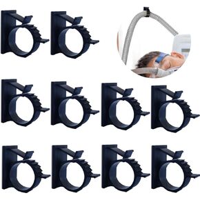 10Pcs Oxygen Hose Hanger Holder,Adjustable Tube Clip, Oxygen Tubing Holder - Oxygen Hose Organizer Avoids Hose Tangle and Allows You to Sleep Better