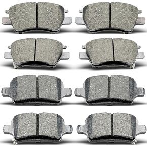 8pcs Front Rear Brake Pads Set Fit For Chevrolet Bolt EV 2017-2020 2022, for Chevrolet Cruze 2016-2019, for Chevrolet Volt 2016-2019