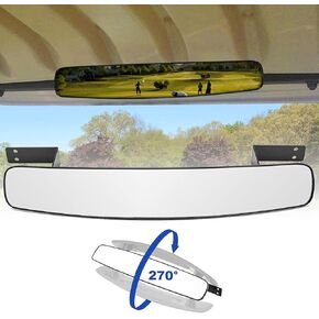 Weisen Golf Cart Center Mirror 16.5 بوصة مرايا عرض خلفي متوافقة مع Ezgo Fit Yamaha Star Zone Carts Car Car Car Car