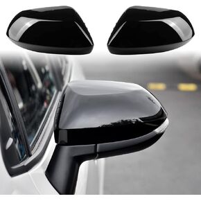CKE 2pcs Compatible with Toyota Corolla 2025 2024 2023 2022 2021 2020 Accessories Sport Car Rearview Mirror Cover Trims Rear View Mirror Guard Protector Caps -Glossy Black