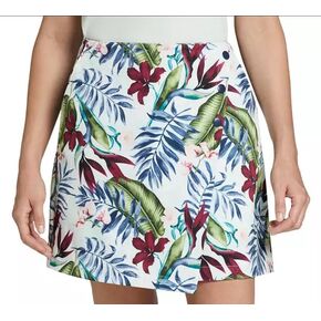 Women's 16" Palm Print Overlap Golf Skort