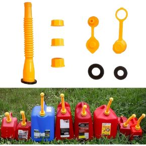 1 PC Car Fuel Tank Nozzle Kit, 7.87" x 1.55" x 0.84" Exhaust Tail Plug Oil Nozzle Cap Threaded Hex Nut Plug Sealing Washer Fuel Nozzle Protector Cap, Suitable for Most Cars (Yellow)