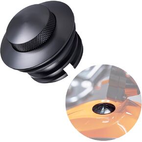 Flush Pop Up Gas Tank Cap, CNC Motorcycle Fuel Gas Oil Tank Cap Compatible With Harley Softail Street Bob Road King Low Rider Fat Bob Dyna, 2014-2022 Harley Street Glide, Road Glide (Black)
