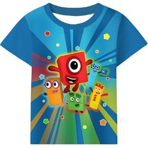 Casual Short Sleeve Shirt Toddler Boys Girls Round Neck Tshirt Kids Summer Outfit