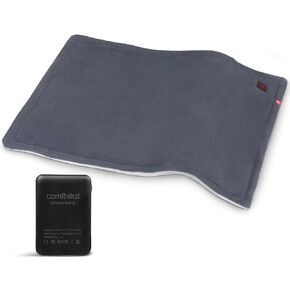 USB Small Heating Pad, 5V Portable Heated Travel Blanket Pads Heat Settings & Auto Shut Off, Moist & Dry Hot Therapy for Pain Relief Abdomen Cramps (12"x 12") (No Power Bank)