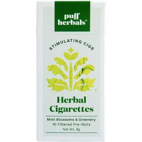 Stimulating Herbal Cigarettes | Tobacco-Free, Nicotine-Free Smoking Alternative | Supports Energy, Focus, and Clarity with Peppermint, Sage, and Mullein