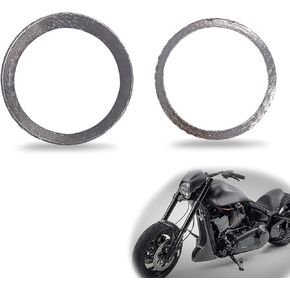 2pcs حشية العادم المدببة ، متوافقة مع عام 1984 لاتر هارلي سبورتستر جولة softail m8 dyna ، graphite mesh mesh gasket