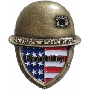 Memorial Day Lapel Pin American Flag Honor Veteran Solider Brooch Enamel Badge Rem Day Gifts Memorabilia