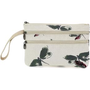 Zip Clutch Purse with Detachable Strap