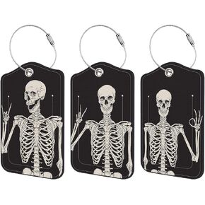 3 Pack PU Luggage Tags for Suitcase, Sea Turtle Suitcase Tag Leather Privacy Cover ID Label with Stainless Steel Loop for Baggage Handbag School Bag Backpack
