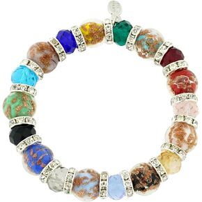 Glass Of Venice Murano Glass Symphony Stretch Bracelet - Multicolor