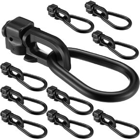 10 Pack L Track Double Stud Tie Down Fitting with Pear Link Track Accessories Track Tie Down Track Rail Track Kit for Truck Bed Trailer Automatic Locking Pickup Bearing 5000 Lbs
