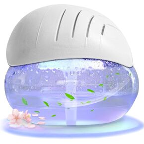Air Freshener（Black） - for Home, Bedroom, Office and Warehouse - Essential Oil Aroma Diffuser with LED Color Night Light and Soothing Water Flow Sound - for Pets and Smokers.