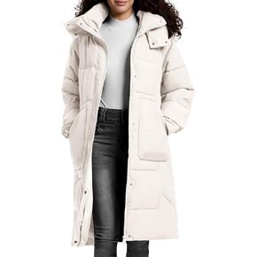TQD Long Puffer Coat Women Warm Warm There Winter Winter Coats for Women Wooded Outwear Mobilets Stacket