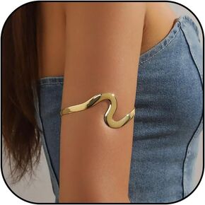 Aonklot Gold Arm Cuff Jewelry Upper Arm Cuff for Women - Halloween Costumes