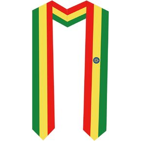 تخرج العلم الإثيوبيا SASH SATIN SCARF 72 "سرق لدراسة الدراسة الدولية للطلاب في الخارج