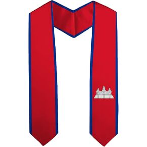 National Flag Graduation Stole Embroidery Sash for for Study Aboard International Students Adult Unisex Gifts