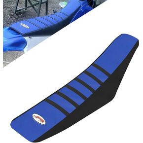 JFG RACING Dirt Bike Seat Cover,Motorcycle Cushion with Non-Slip Rubber Striped for YZ85 2002-2025 - Blue