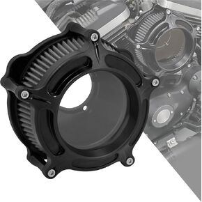 HDBUBALUS Motorcycle CNC Air Filter Air Cleaner Intake System Cleaner (D-For M8 Touring 17-23,Softail 18-24)