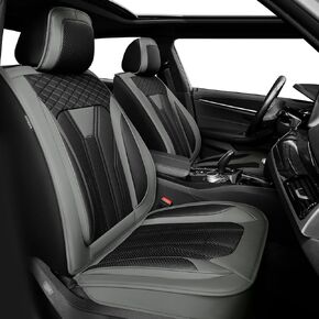 Fit Accord Car Seat Covers Premium Leather for Honda Accord 2012-2024 2025. Waterproof， Breathable, Scratch-Resistant & All-Weather Seat Cushion Protector（Full Set,Black