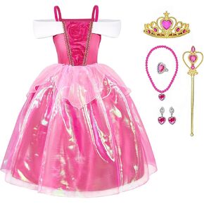 6pcs Princess Dress Up for Girls Halloween Cosplay Outfits ، Princess Costume 3-6 Gift