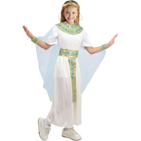 Nezababycos Kids Cleopatra زي المصري الفتيات الأميرة آلهة إلهة اليونانية إكسسوارات لحفلة عيد الهالوين