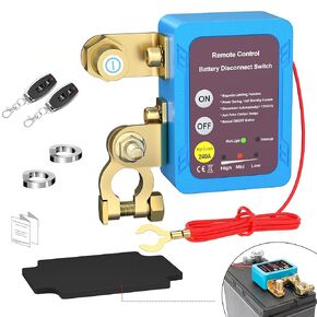 12V 240A Remote Battery Safety Switch - Vehicle Power Disconnect with Magnetic Control, Commercial-Grade Security Switch for Car/Truck/RV (Side Mount)