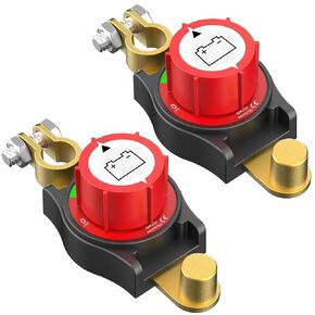 Top Post Post Battern Difnonnect Switch 12-48V Car Battery Kill Switch On/Off-Duty Push Bush Bustice Actary Battern Drowater Battern للسيارات والمركبات و RVs و Marins (حزمة) (2 حزمة)