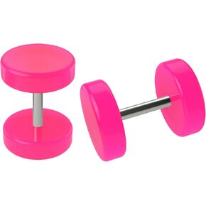 2pc 0g Pink Cheater Plugs مقاييس أقراط الوهم 16g أذن مزيفة مجوهرات مثقبة