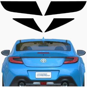 For: 2021-2025 Toyota GR86 & Subaru BRZ Tail Light Tint. Smoke Dark Black Vinyl Overlays That Covers the Turn Signal & Side Reflector Area