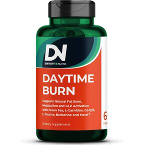 Daytime Fat Burner Supplement for Men & Women,with Green Tea Extract, L-Carnitine, Co-Q10, Turmeric, Berberine,Bitter Melon for Metabolism Appetite Support 60 Capsules