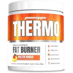 PROSUPPS Thermogenic Fat Burner Powder, Molten Mango - Weight Loss & Metabolism Booster Pre Workout Supplement for Women & Men - Supports Appetite Control & Boosts Energy - Gluten-Free - 25 Servings