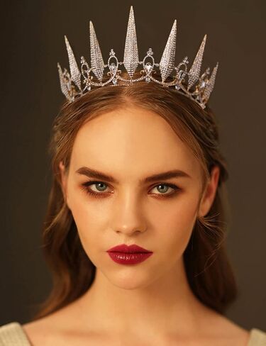 Sweetv Tiaras و Crowts للنساء ، Crystal Wedding Tiara للعروس ، التاج الفضي المعدني ، إكسسوارات حفلات الأزياء لعيد ميلاد Promeen Prom in Kuwait