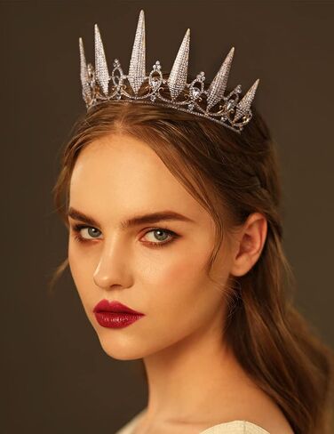 Sweetv Tiaras و Crowts للنساء ، Crystal Wedding Tiara للعروس ، التاج الفضي المعدني ، إكسسوارات حفلات الأزياء لعيد ميلاد Promeen Prom in Kuwait