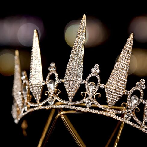 Sweetv Tiaras و Crowts للنساء ، Crystal Wedding Tiara للعروس ، التاج الفضي المعدني ، إكسسوارات حفلات الأزياء لعيد ميلاد Promeen Prom in Kuwait