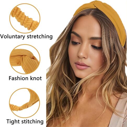 Xtrend 8 PCS عصابات الرأس للنساء Twist Cross Cross Cross Head Head Bands Yoga Procyout Non-Slip Soft Solid Band Band Plan in Saudi Arabia