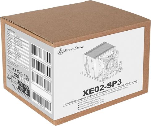 تقنية SilverStone XE04-4189 غطاء مروحة أسود 4U مبرد وحدة المعالجة المركزية للخادم/محطة العمل لـ LGA 4189، SST-XE04-4189B in Saudi Arabia