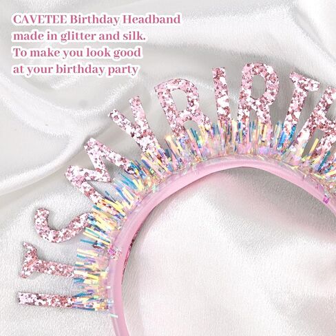 تاج عيد ميلاد Cavetee وعصبة الرأس للفتيات والنساء - "إنه عيد ميلادي" ولي العهد الوردي in Kuwait
