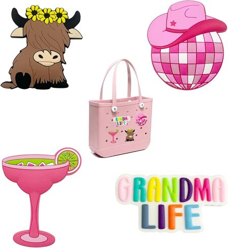 A & H Zier Bogg Bag Charms ملحق سيليكون مقاوم يتلاشى 0.5 سم متوافق مع معظم حقيبة BOGG (الموضة ، 4) in Kuwait