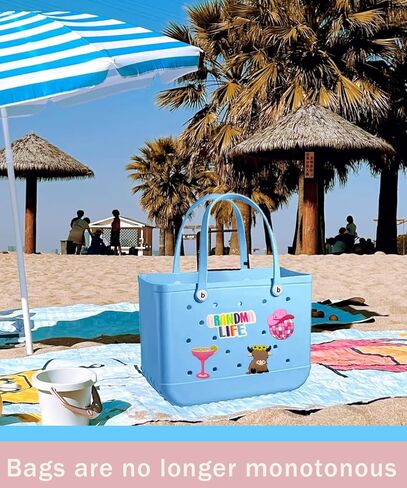 A & H Zier Bogg Bag Charms ملحق سيليكون مقاوم يتلاشى 0.5 سم متوافق مع معظم حقيبة BOGG (الموضة ، 4) in Kuwait