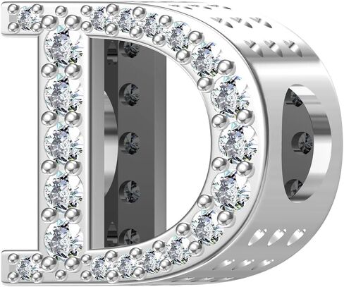 LNQOBU A~Z Alphabet Charm Letter Beads 925 Sterling Silver with Cubic Stones,Minimalist style Charms fits Pandora Bracelets & Necklace Womens Jewelry Gift in Saudi Arabia