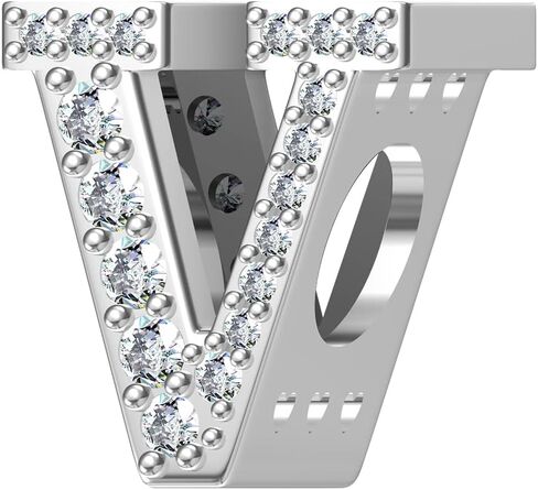 LNQOBU A~Z Alphabet Charm Letter Beads 925 Sterling Silver with Cubic Stones,Minimalist style Charms fits Pandora Bracelets & Necklace Womens Jewelry Gift in Saudi Arabia