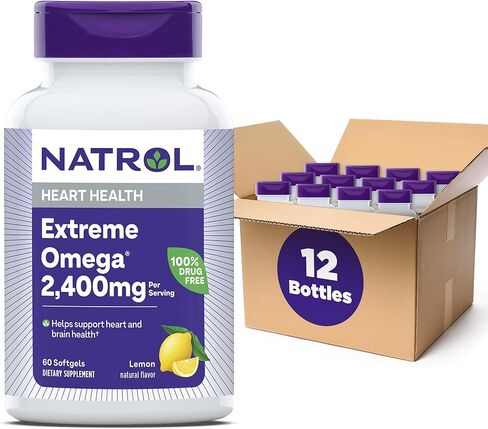 Natrol, Omega-3 Extreme Softgels, Heart Health Dietary Supplement, 60 Count in Saudi Arabia