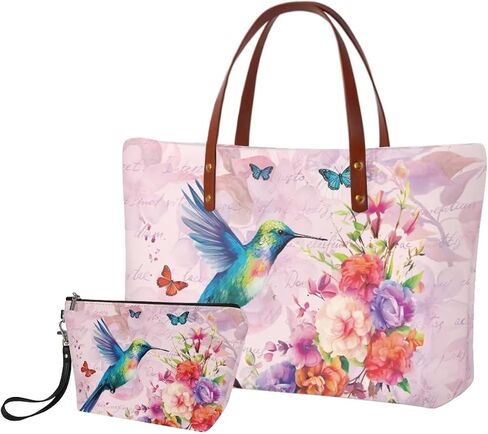 2PCS Tote Bag for Women Top Handle Purse with Wallet, Hobo Bag Tote Shoulder Bag with PU Cosmetic Bag in Kuwait