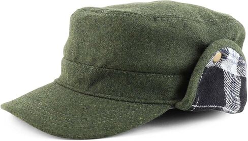 Melton Wool Winter Cadet Cap with Earflaps in Kuwait
