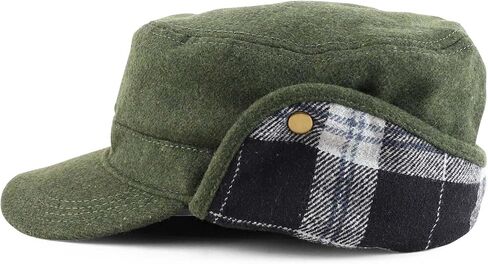 Melton Wool Winter Cadet Cap with Earflaps in Kuwait